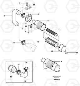 96964 Air filter MC60, Volvo Construction Equipment