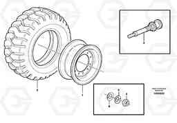 9712 Wheels, wide-base EW140B, Volvo Construction Equipment