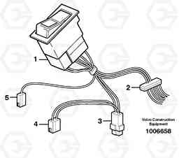 56641 Cable harness, boom suspension system. L180D HIGH-LIFT, Volvo Construction Equipment