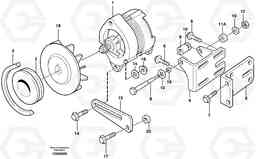 33773 Alternator with assembling details EC160 SER NO 1001-, Volvo Construction Equipment