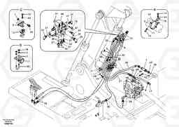 38323 Working hydraulic, 2nd boom cylinder on adjustable boom EC290B, Volvo Construction Equipment