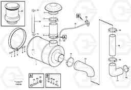 88953 Air filter with fitting parts L50D, Volvo Construction Equipment