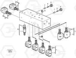 36258 Servo valve body EW140 SER NO 1001-1487, Volvo Construction Equipment