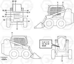 9016 Sign plates and decals MC110, Volvo Construction Equipment