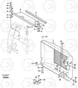 23031 Rear door and engine cover MC70, Volvo Construction Equipment