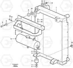 6942 Radiator with fitting parts EW140B, Volvo Construction Equipment
