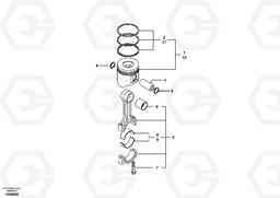 46303 Connecting rod and piston EC55C S/N 110001- / 120001-, Volvo Construction Equipment