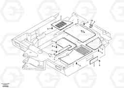 5469 Hatches under engine, hydr.pumps, cooler, m.valve and fuel tank. EW55B, Volvo Construction Equipment