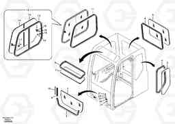 88823 Windows EW55B, Volvo Construction Equipment