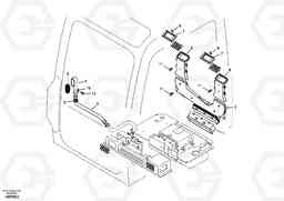 34860 Air duct in cabin and cabin floor EC55B, Volvo Construction Equipment