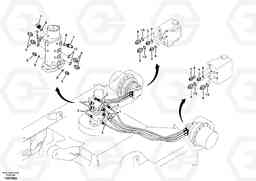 32152 Turning joint line, turning joint to travel motor EC55B, Volvo Construction Equipment