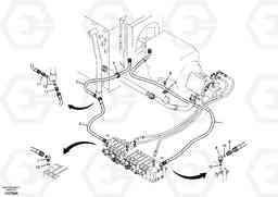 34620 Hydraulic system, hydraulic tank to hydraulic oil cooler EC55B, Volvo Construction Equipment