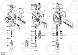 93950 Main control valve, travel straight forward and dipper arm 1 and boom 2. EC55B, Volvo Construction Equipment