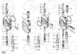 94279 Main control valve, travel Lh and mid inlet and travel Rh EC55B, Volvo Construction Equipment