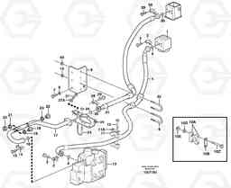 48980 Feed- and return lines - control valve L150E S/N 6005 - 7549 S/N 63001 - 63085, Volvo Construction Equipment