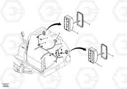 3710 Lighting, rear EW55B, Volvo Construction Equipment