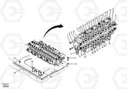 4292 Control valve with fitting parts. EW55B, Volvo Construction Equipment