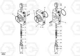 4302 Main control valve, travel Lh and mid inlet and travel Rh EW55B, Volvo Construction Equipment