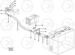 12323 Hydraulic system suction lines EW140B, Volvo Construction Equipment