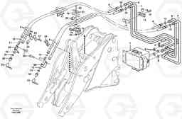 56208 Pressure lines, 3rd and 4th function. L180E S/N 5004 - 7398 S/N 62501 - 62543 USA, Volvo Construction Equipment