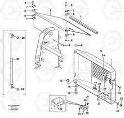 69930 Rear door and engine cover MC80, Volvo Construction Equipment
