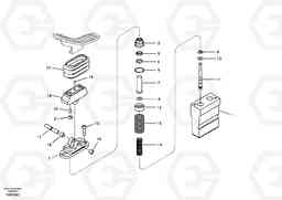 9741 Working hydraulic, remote control valve pedal for hammer and shear EC160B, Volvo Construction Equipment