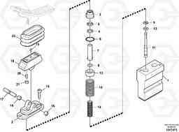 9749 Working hydraulic, remote control valve pedal for adjustable boom EC160B, Volvo Construction Equipment