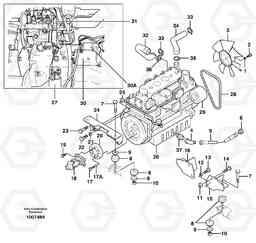 70635 Engine mounting MC80, Volvo Construction Equipment