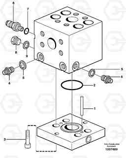 6046 Connecting block L180E S/N 5004 - 7398 S/N 62501 - 62543 USA, Volvo Construction Equipment