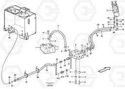 61851 Steering system, pressure and return lines L150E S/N 6005 - 7549 S/N 63001 - 63085, Volvo Construction Equipment