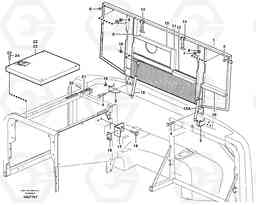 100369 Hatch, engine EW140 SER NO 1001-1487, Volvo Construction Equipment