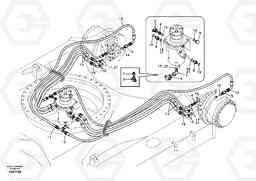 79412 Turning joint line, turning joint to travel motor EC140B, Volvo Construction Equipment