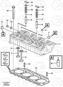 8054 Cylinder head EW140B, Volvo Construction Equipment