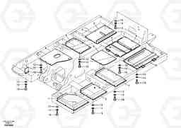 12464 Hatches under engine, hydr.pumps, cooler, m.valve and fuel tank. EC360B, Volvo Construction Equipment