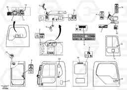 1266 Decal, inner location EC360B, Volvo Construction Equipment