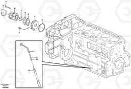 9837 Oil filler and dipstick EW140B, Volvo Construction Equipment