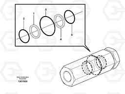 61845 Pressure limiting valve. L150E S/N 6005 - 7549 S/N 63001 - 63085, Volvo Construction Equipment