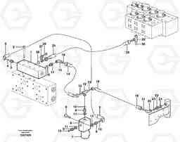 75653 Hydraulic system, Float position valve EW140B, Volvo Construction Equipment