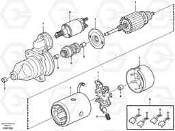 7638 Starter motor EW140B, Volvo Construction Equipment