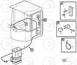 44046 Cable harness, central lubrication. L330E, Volvo Construction Equipment