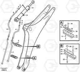 3360 Hydraulic system dipper arm BL60, Volvo Construction Equipment