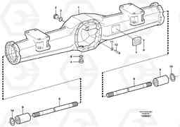 8107 Rear axle, Axle casing EW140B, Volvo Construction Equipment