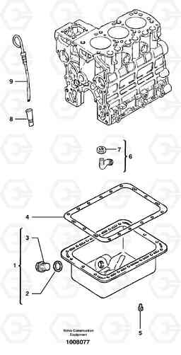 11026 Lubrication oil sump EC13 TYPE 600 XR/XTV, Volvo Construction Equipment