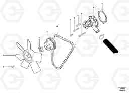 12859 Water pump EC13 TYPE 600 XR/XTV, Volvo Construction Equipment