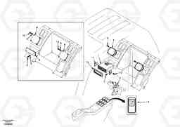 100424 Cassette radio recorder with mounting details EC140, Volvo Construction Equipment