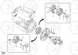 91006 Pump gearbox with assembling parts EC55B, Volvo Construction Equipment