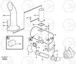 88143 Exhaust system, silencer L60E, Volvo Construction Equipment