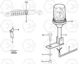 60178 Rotating beacon EW160B, Volvo Construction Equipment
