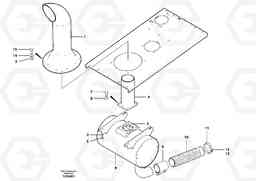 47121 Muffler and exhaust stack G700B MODELS S/N 35000 -, Volvo Construction Equipment