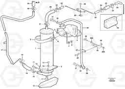 76227 Oil cooler with hoses L150E S/N 6005 - 7549 S/N 63001 - 63085, Volvo Construction Equipment